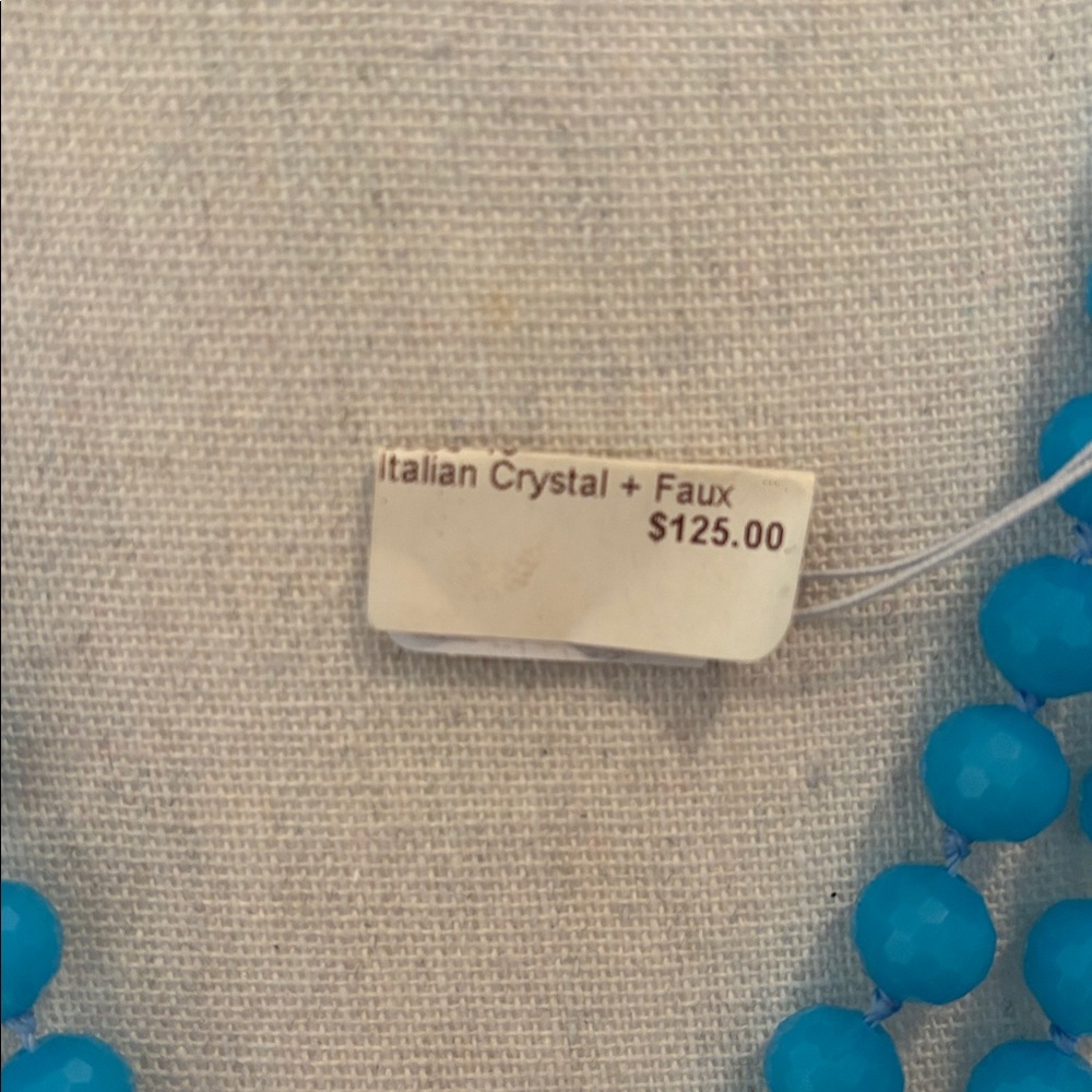 BERMUDA BLUE DOUBLE PEARL NECKLACE - Picture 3 of 6